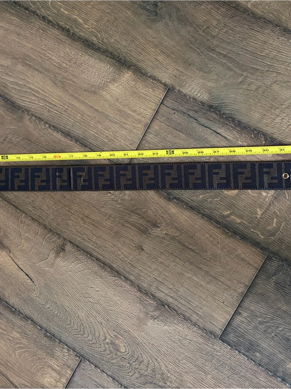 Fendi signature brown leather belt size US 34